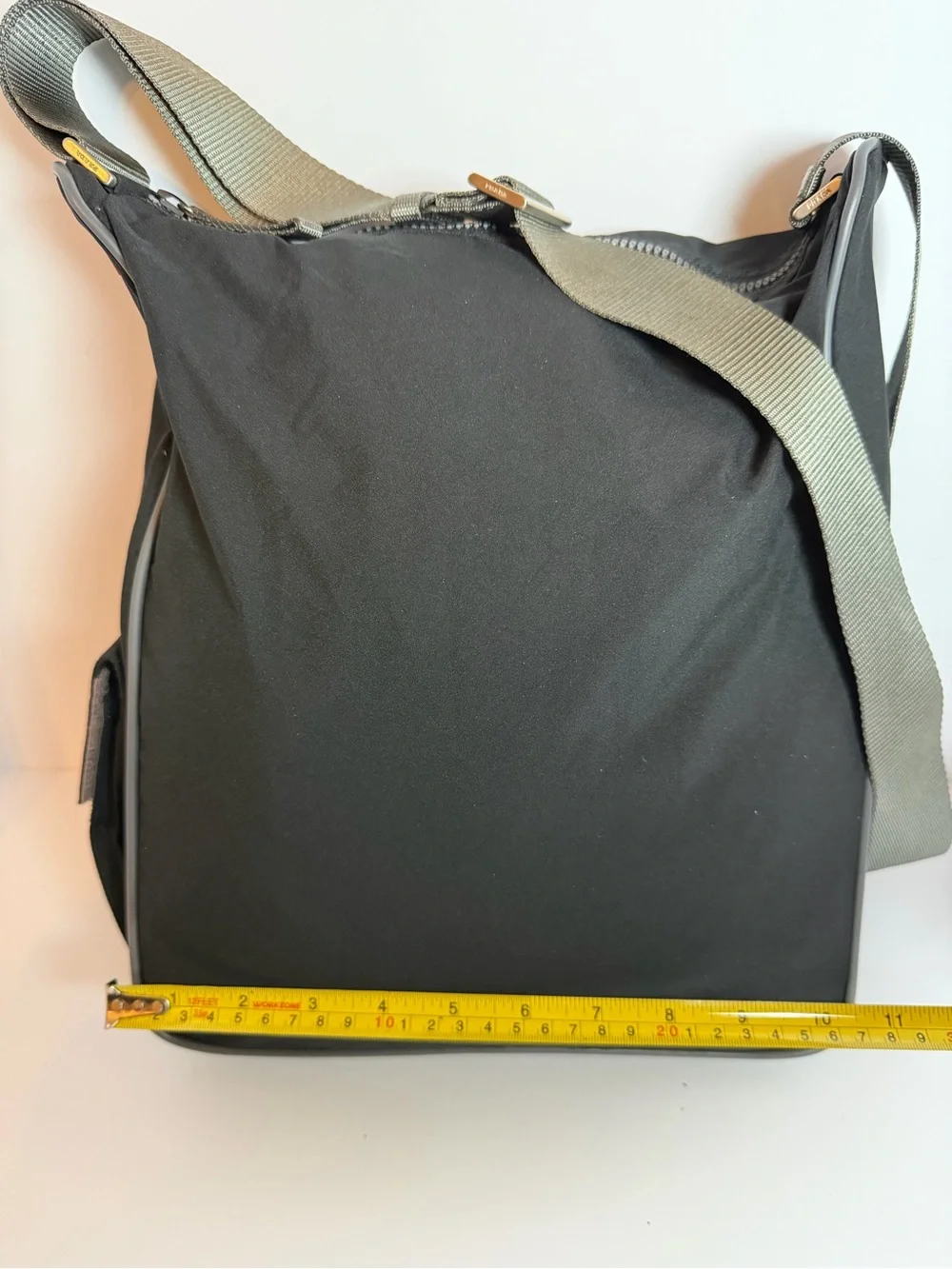 Prada Linea Rossa Sport Black Nylon Messenger Bag 2000s